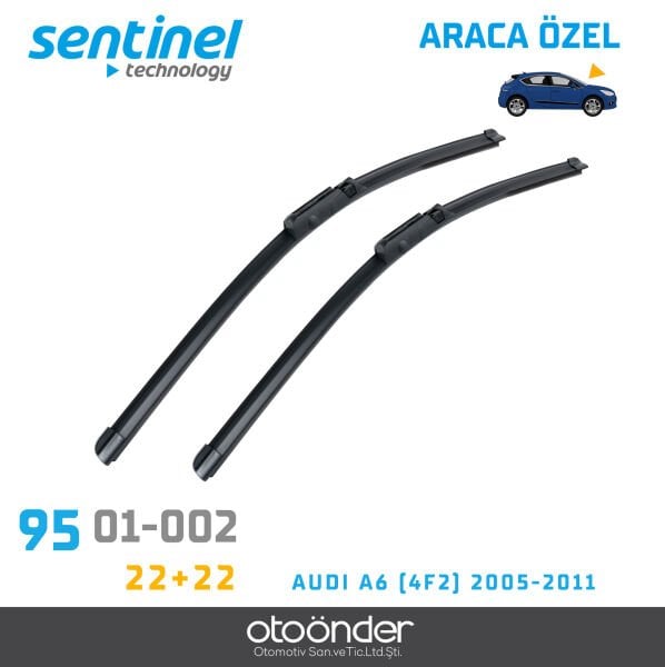 Süpürge Takım Ön Audi A6 (4F2) 2005–2011 22''+22'' Araca Özel Silecek Süpürgesi