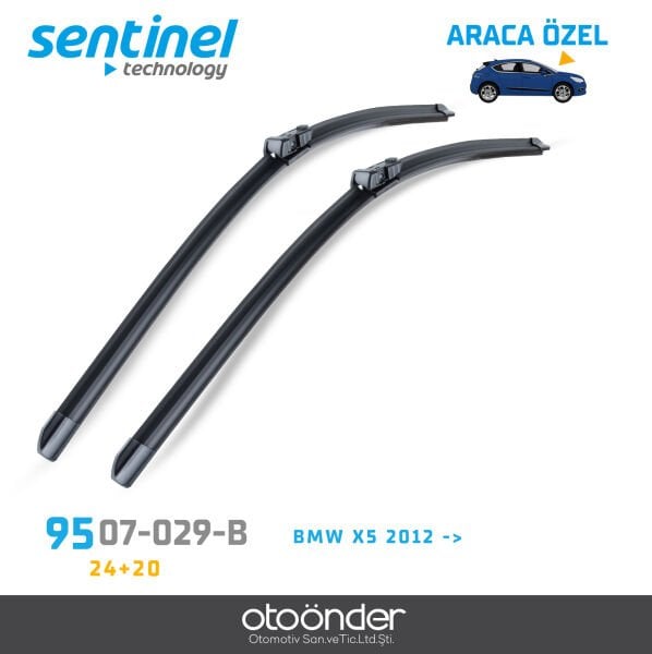 Süpürge Takım Ön BMW X5 2012→ 24''+20'' Araca Özel Silecek Süpürgesi