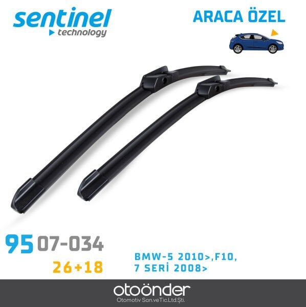 Süpürge Takım Ön BMW 5 Serisi F10 2010→ BMW 7 Serisi 2008→ 26''+18'' Araca Özel Silecek Süpürgesi