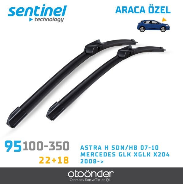 Süpürge Takım Ön Opel Astra H Sedan Hatchback 2007–2010 Mercedes GLK X204 2008→ 22''+18'' Araca Özel Silecek Süpürgesi