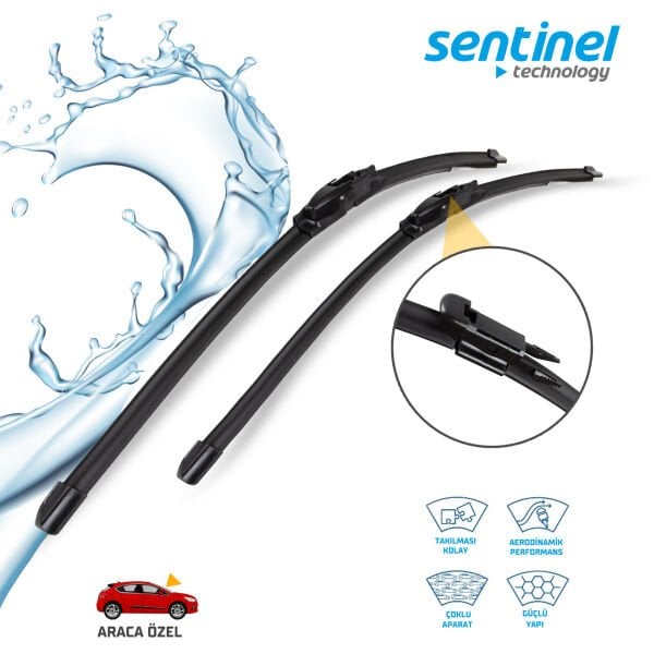 Süpürge Takım Ön Opel Corsa E 2014→ Opel Corsa D 2006–2014 26''+16'' Araca Özel Silecek Süpürgesi