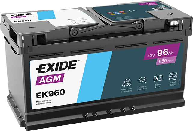 12V 96Ah AGM Akü – Start-Stop Uyumlu Üst Seviye Güç ve Dayanıklılık