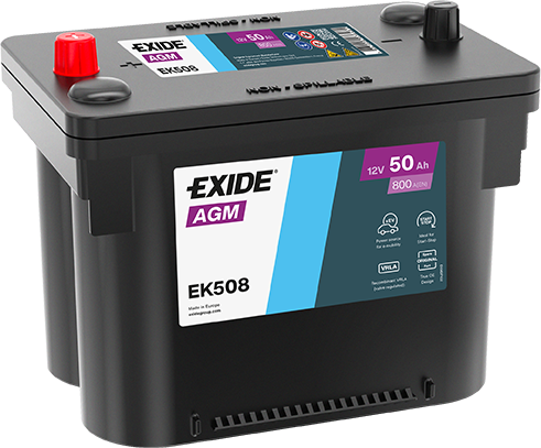 12V 50Ah AGM Akü – Start-Stop Uyumlu Kompakt Yüksek Performans Aküsü