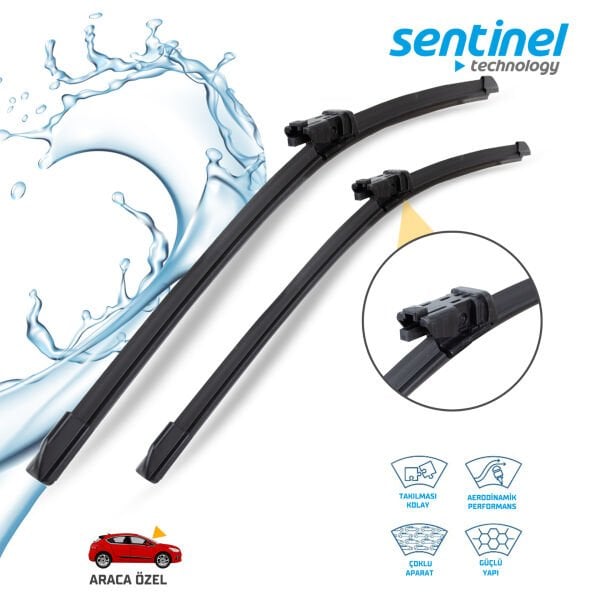 Süpürge Takım Ön VW Caddy 3–4 2010 Sonrası Skoda Superb 2 Peugeot Rifter 308 Fiat Bravo Hyundai i30 Kia Ceed Alfa Romeo Giulietta Araca Özel Silecek Süpürgesi