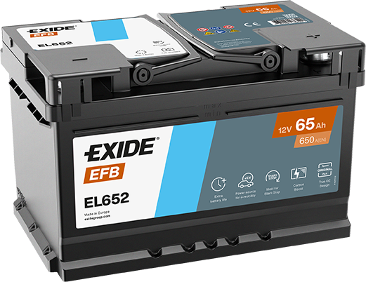 65Ah EFB Akü – Start-Stop Uyumlu Güçlü ve Dayanıklı EFB Teknolojisi