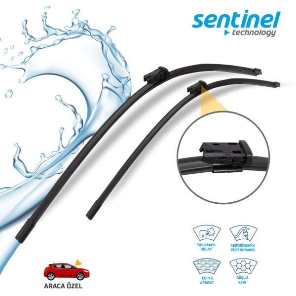 Süpürge Takım Ön VW Amarok 2012 Sonrası Transporter T5 T6 Multivan Caravelle 24''+24'' Araca Özel Silecek Süpürgesi