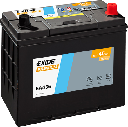 Exide Premium 12V 45Ah Akü – Yüksek Marş Gücü ve Uzun Ömürlü Premium Performans