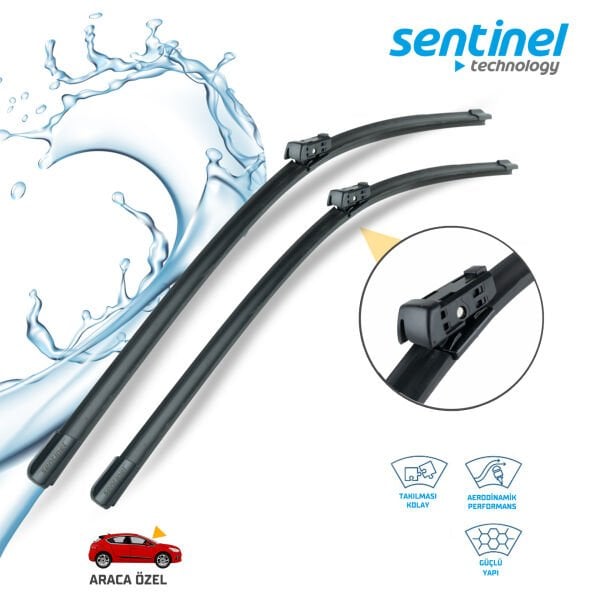 Süpürge Takım Ön VW Tiguan 2016 Sonrası Skoda Kodiaq 2016 Sonrası Audi A6 4G2 2011 Sonrası Araca Özel Silecek Süpürgesi