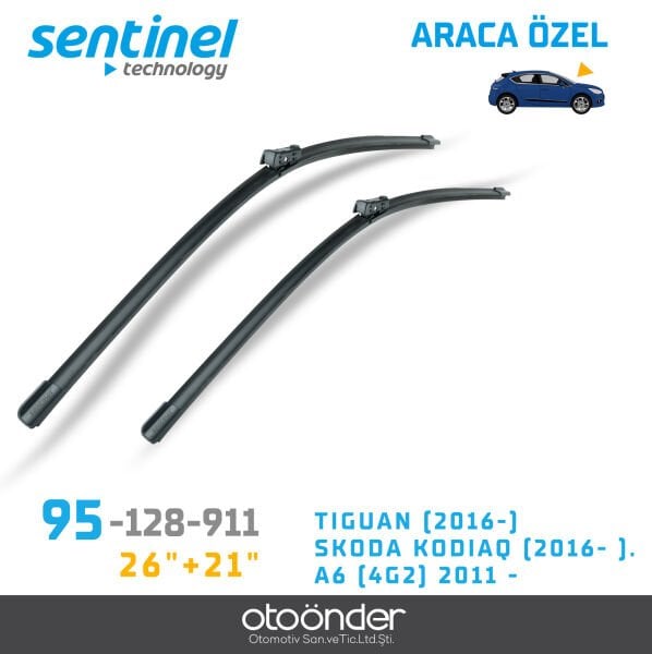 Süpürge Takım Ön VW Tiguan 2016 Sonrası Skoda Kodiaq 2016 Sonrası Audi A6 4G2 2011 Sonrası Araca Özel Silecek Süpürgesi