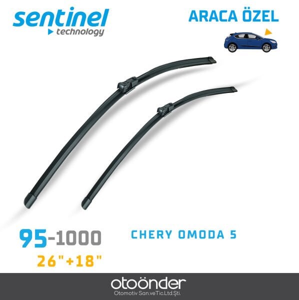Süpürge Takım Ön Chery Omoda 5 26''+18'' Araca Özel Ön Cam Silecek Süpürgesi