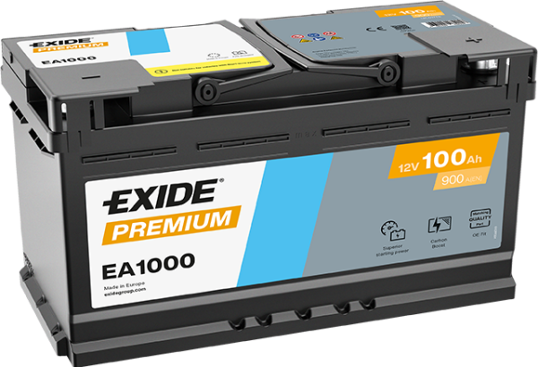 Exide Premium  12V 100Ah Akü – Maksimum Marş Gücü, Uzun Ömür ve Üst Seviye Premium Performans