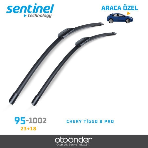 Süpürge Takım Ön Chery Tiggo 8 Pro 23''+18'' Araca Özel Ön Cam Silecek Süpürgesi