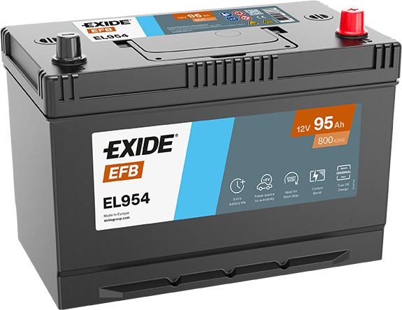 Exide EFB 12V 95Ah EFB Akü – Start-Stop Araçlar İçin Üstün Performans ve Uzun Ömür