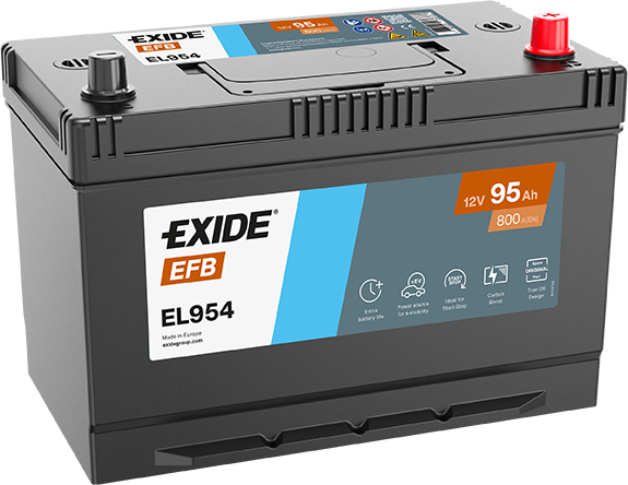 Exide EFB 12V 95Ah EFB Akü – Start-Stop Araçlar İçin Üstün Performans ve Uzun Ömür