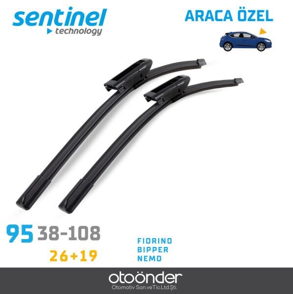 Süpürge Takım Ön Fiorino Bipper Nemo 26''+19'' Araca Özel Ön Cam Silecek Süpürgesi