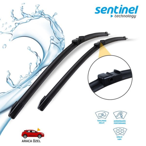 Süpürge Takım Ön Ford Focus 2 – Peugeot 207 26''+17'' Araca Özel Ön Cam Silecek Süpürgesi