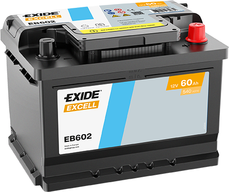 Exide Excell 12V 60Ah Akü – Güvenilir Marş Gücü ve Uzun Ömürlü Excell Performansı