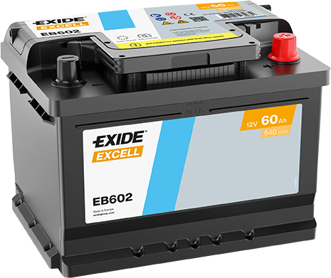 Exide Excell 12V 60Ah Akü – Güvenilir Marş Gücü ve Uzun Ömürlü Excell Performansı