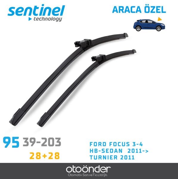 Süpürge Takım Ön Ford Focus 3 – 4 HB Sedan Turnier 28''+28'' Araca Özel Ön Cam Silecek Süpürgesi