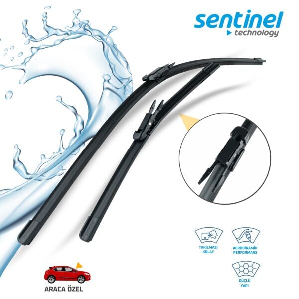 Süpürge Takım Ön Ford Tourneo Courier – Transit Courier 2013-> 28''+15'' Araca Özel Ön Cam Silecek Süpürgesi