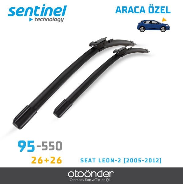 Süpürge Takım Ön Seat Leon 2 2005-2012 26''+26'' Araca Özel Ön Cam Silecek Süpürgesi