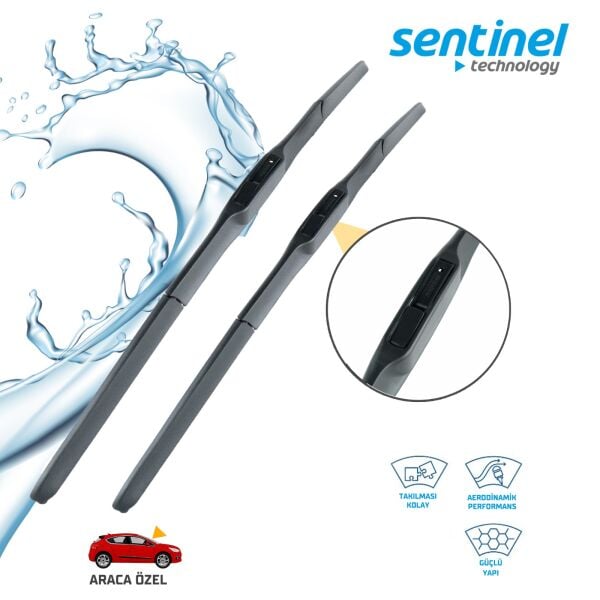 Süpürge Takım Ön Hyundai i20 – iX35 – Renault Latitude – Suzuki Vitara – Mazda 6 24''+16'' Araca Özel Ön Cam Silecek Süpürgesi