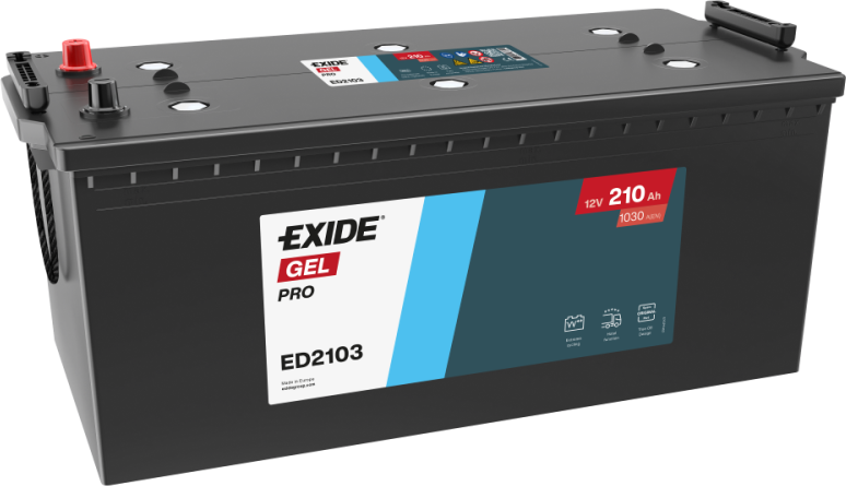Exide Endurance+PRO GEL 12V 210Ah Akü | Gel Teknolojisi & Yüksek Döngü Dayanımı