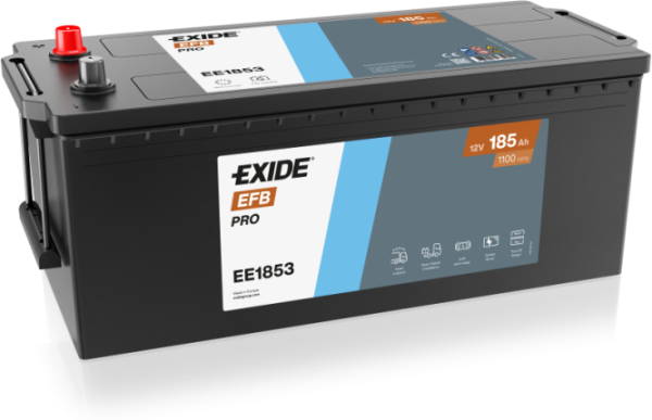 Exide EFB PRO 12V 185Ah Akü | Yüksek Kapasite & Güçlü Marş Akımı | Exide Strong PRO EFB+