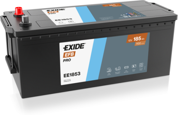 Exide EFB PRO 12V 185Ah Akü | Yüksek Kapasite & Güçlü Marş Akımı | Exide Strong PRO EFB+
