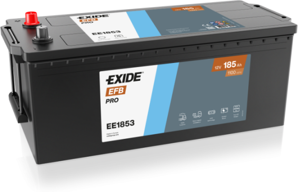 Exide EFB PRO 12V 185Ah Akü | Yüksek Kapasite & Güçlü Marş Akımı | Exide Strong PRO EFB+
