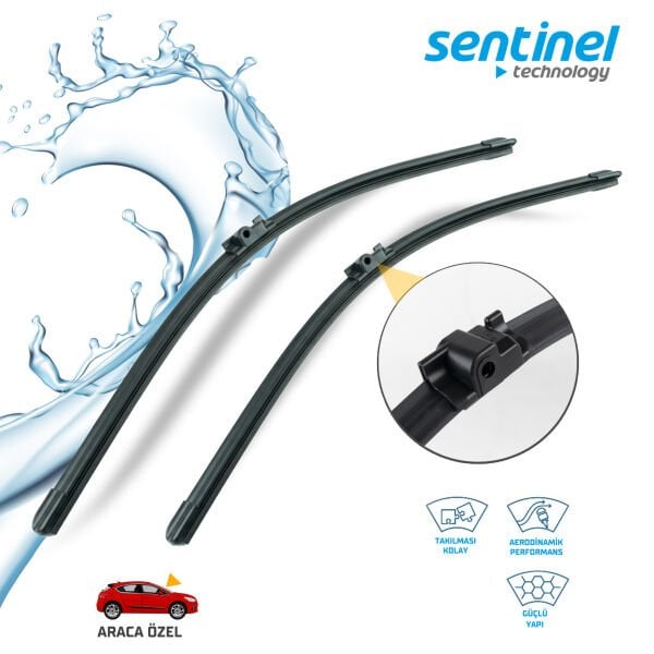 Süpürge Takım Ön Mercedes E-Class W211 2002-2009 – CLS Class C219 2004-2010 26''+26'' Araca Özel Ön Cam Silecek Süpürgesi