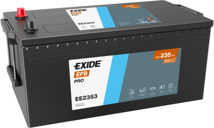 Exide EFB PRO / StrongPRO EFB+ 12V 235Ah Akü | Yüksek Kapasite & Güçlü Marş Gücü