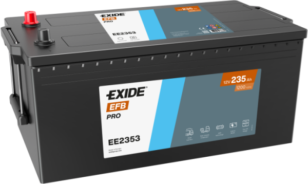 Exide EFB PRO / StrongPRO EFB+ 12V 235Ah Akü | Yüksek Kapasite & Güçlü Marş Gücü