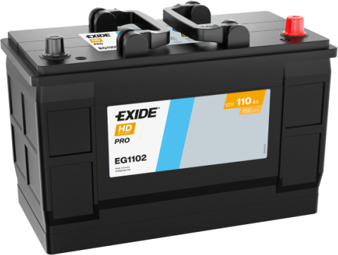 Exide HD PRO / Start PRO 12V 110Ah Başlangıç Aküsü | 750A Soğuk Marş Gücü & Ticari Kullanıma Uygun