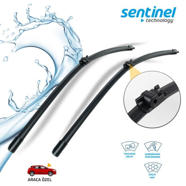 Süpürge Takım Ön Mercedes-Benz E-Class W212 2010-2014 – C-Class W204 2008-2013 24''+24'' Araca Özel Ön Cam Silecek Süpürgesi