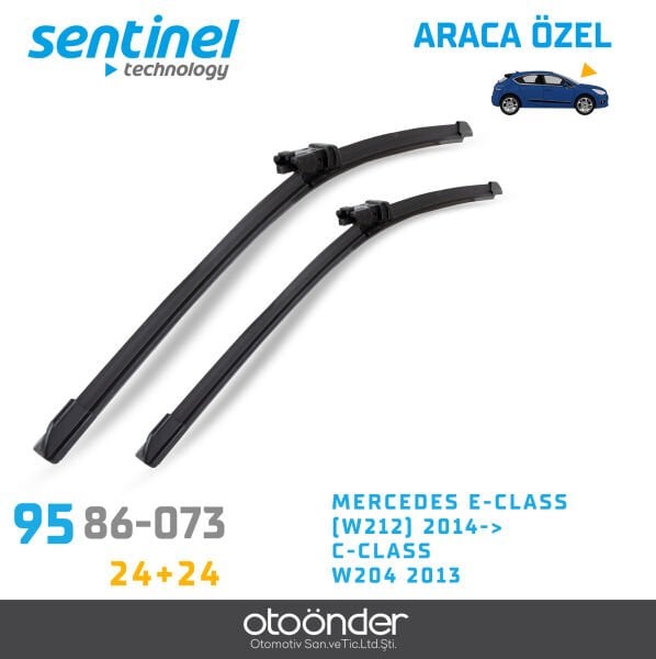 Süpürge Takım Ön Mercedes E-Class W212 2014-> – C-Class W204 2013-> 24''+24'' Araca Özel Ön Cam Silecek Süpürgesi