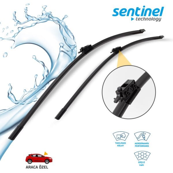 Süpürge Takım Ön Mercedes E-Class W213 2016-> Araca Özel Ön Cam Silecek Süpürgesi