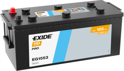 Exide HD PRO / Start PRO EG1553 12V 155Ah Akü | 900A Marş Gücü & Ağır Hizmet Başlangıç Aküsü