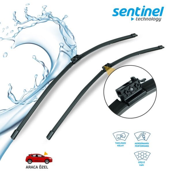 Süpürge Takım Ön Mercedes-Benz Sprinter 2019-> 26''+24'' Araca Özel Ön Cam Silecek Süpürgesi