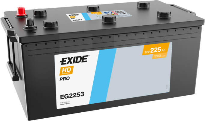 Exide HD PRO / Start PRO 12V 225Ah Akü | 1200A Soğuk Marş ve Ağır Ticari Kullanım