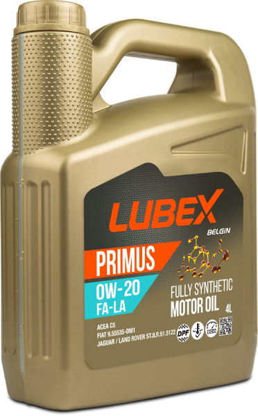 Lubex Primus FA-LA 0W-20 Motor Yağı | Tam Sentetik Düşük Viskoziteli Benzinli ve Hybrid Motor Yağı