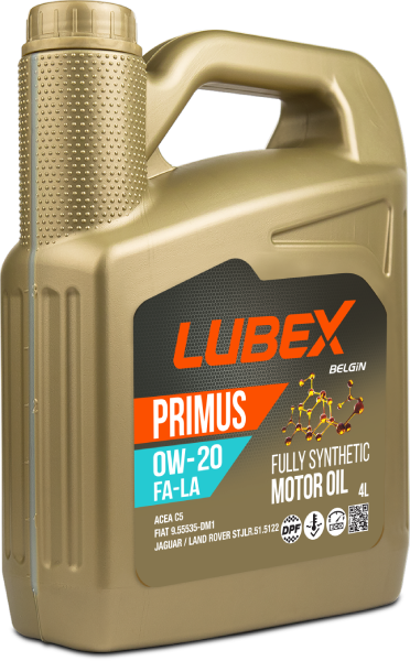 Lubex Primus FA-LA 0W-20 Motor Yağı | Tam Sentetik Düşük Viskoziteli Benzinli ve Hybrid Motor Yağı