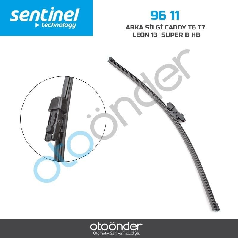 VW Caddy, Transporter T6–T7, Seat Leon 2013→, Skoda Superb HB Uyumlu Arka Silecek Süpürgesi 400 mm