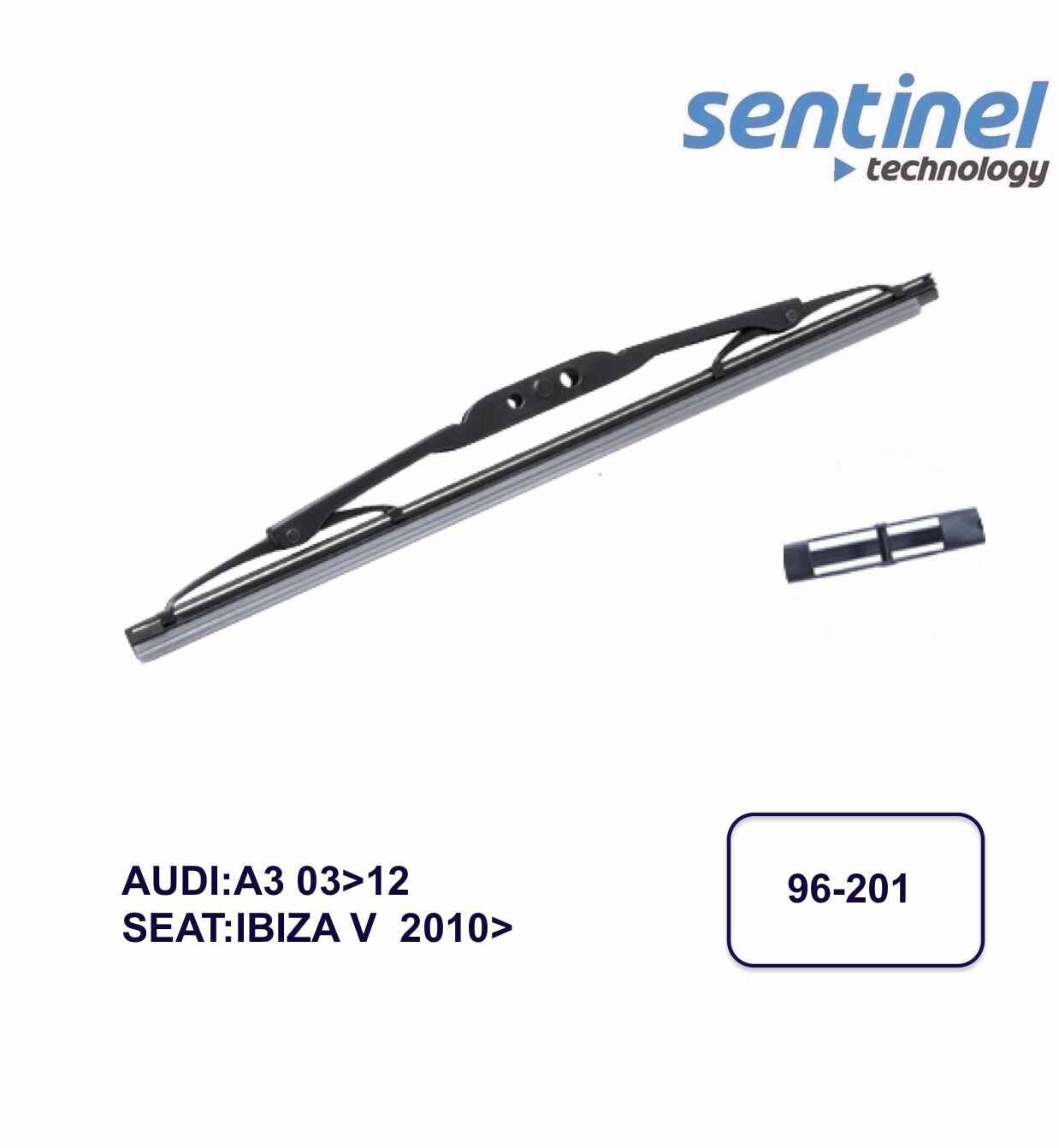 Audi A3 2003-2012, Seat Ibiza V 2010→ Uyumlu Arka Silecek Süpürgesi 350 mm