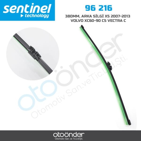 BMW X5 2007–2013, Volvo XC60–XC90, Citroën C5, Opel Vectra C Uyumlu Arka Silecek Süpürgesi 380 mm