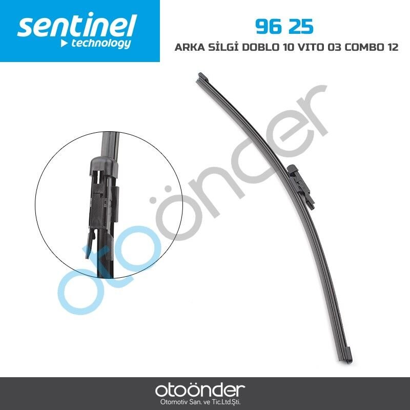Fiat Doblo 2010→, Mercedes Vito 2003→, Opel Combo 2012→ Uyumlu Arka Silecek Süpürgesi 380 mm