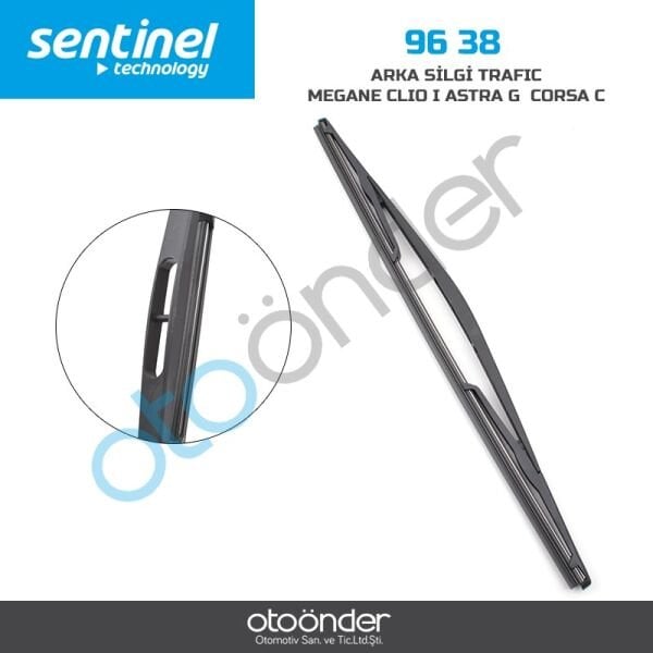 Renault Trafic, Megane, Clio 1, Opel Astra G, Corsa C, Vectra, Citroën C5, Xsara, Dacia Sandero, Nissan Micra 2003–2010 Uyumlu Arka Silecek Süpürgesi