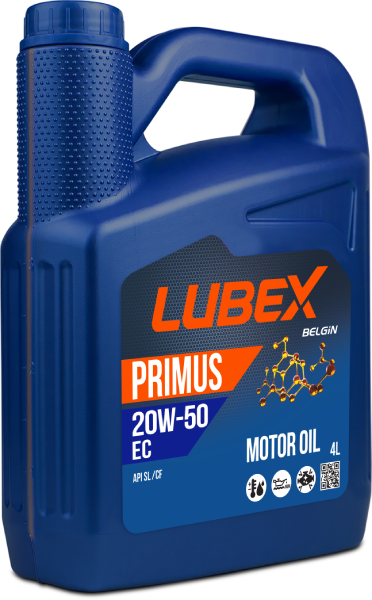 Lubex Primus EC 20W-50 Mineral Motor Yağı | Yüksek Kilometreli Motorlar İçin Güçlü Koruma
