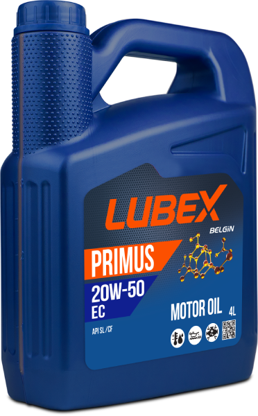 Lubex Primus EC 20W-50 Mineral Motor Yağı | Yüksek Kilometreli Motorlar İçin Güçlü Koruma