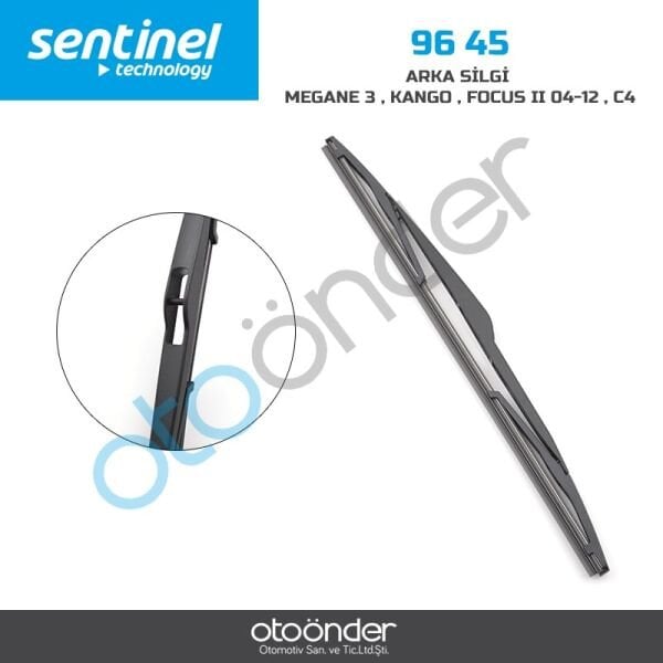 Renault Megane 3, Kangoo, Ford Focus II 2004-2012 Uyumlu Arka Silecek Süpürgesi 350 mm